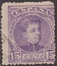 Spain 1901 Alfonso XIII 15 CTS Violet Edifil 246. 246 u. Uploaded by susofe